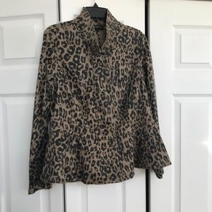 Lane Bryant Leopard print zipper jacket
